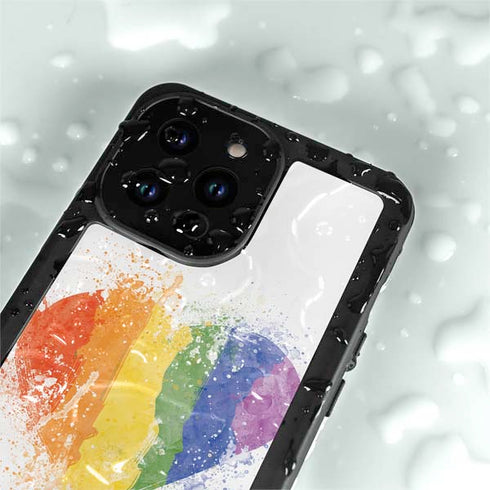 Love Is Love Heart iPhone 15 Pro Waterproof Case